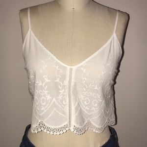 White crop top
